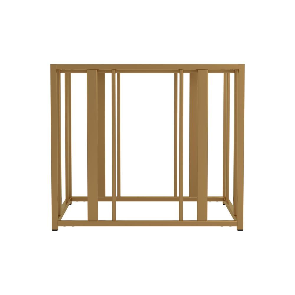 Adri Metal Frame End Table Matte Brass