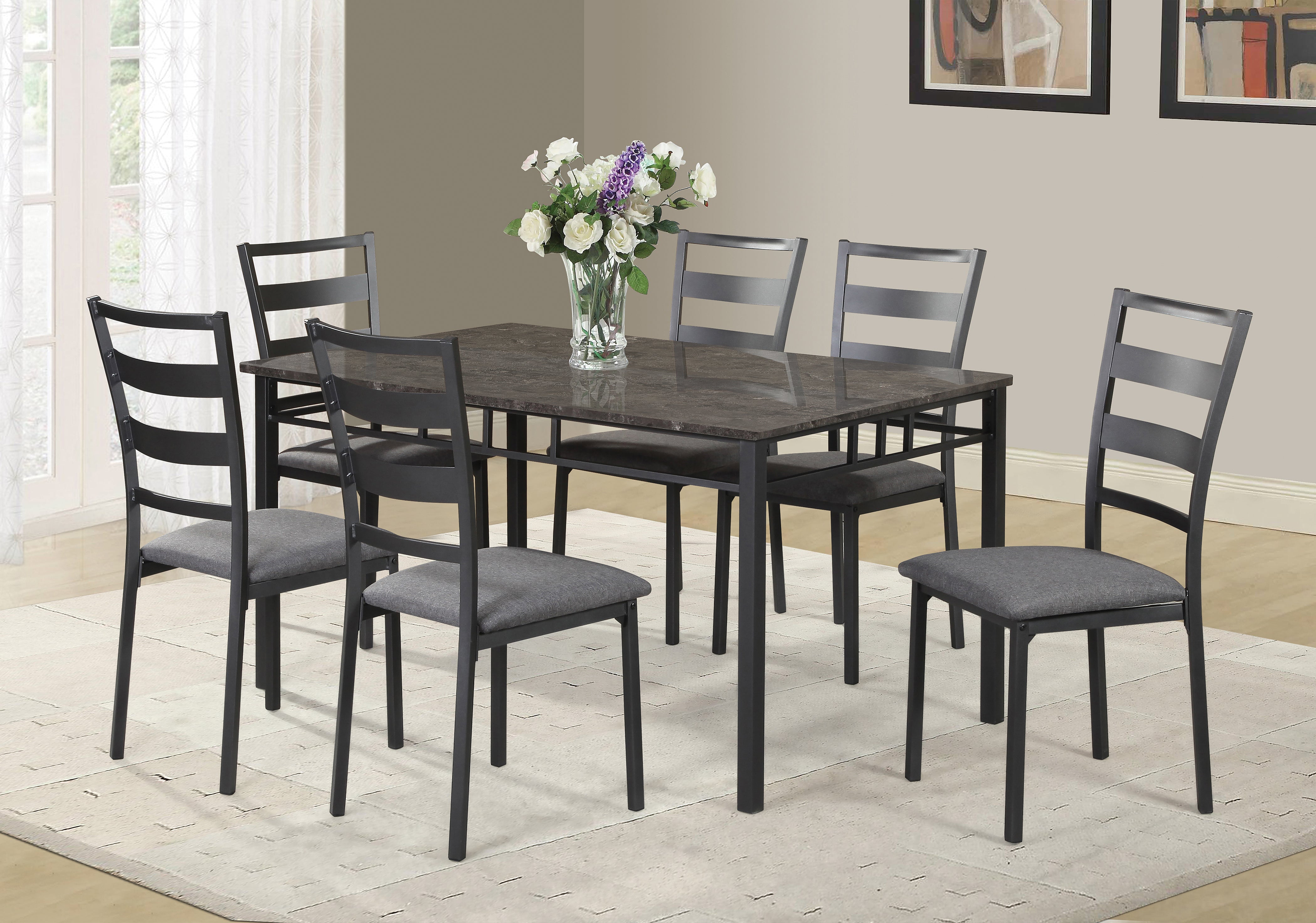 TABLE AND 6 X SIDE CHAIRS - D586-7 image