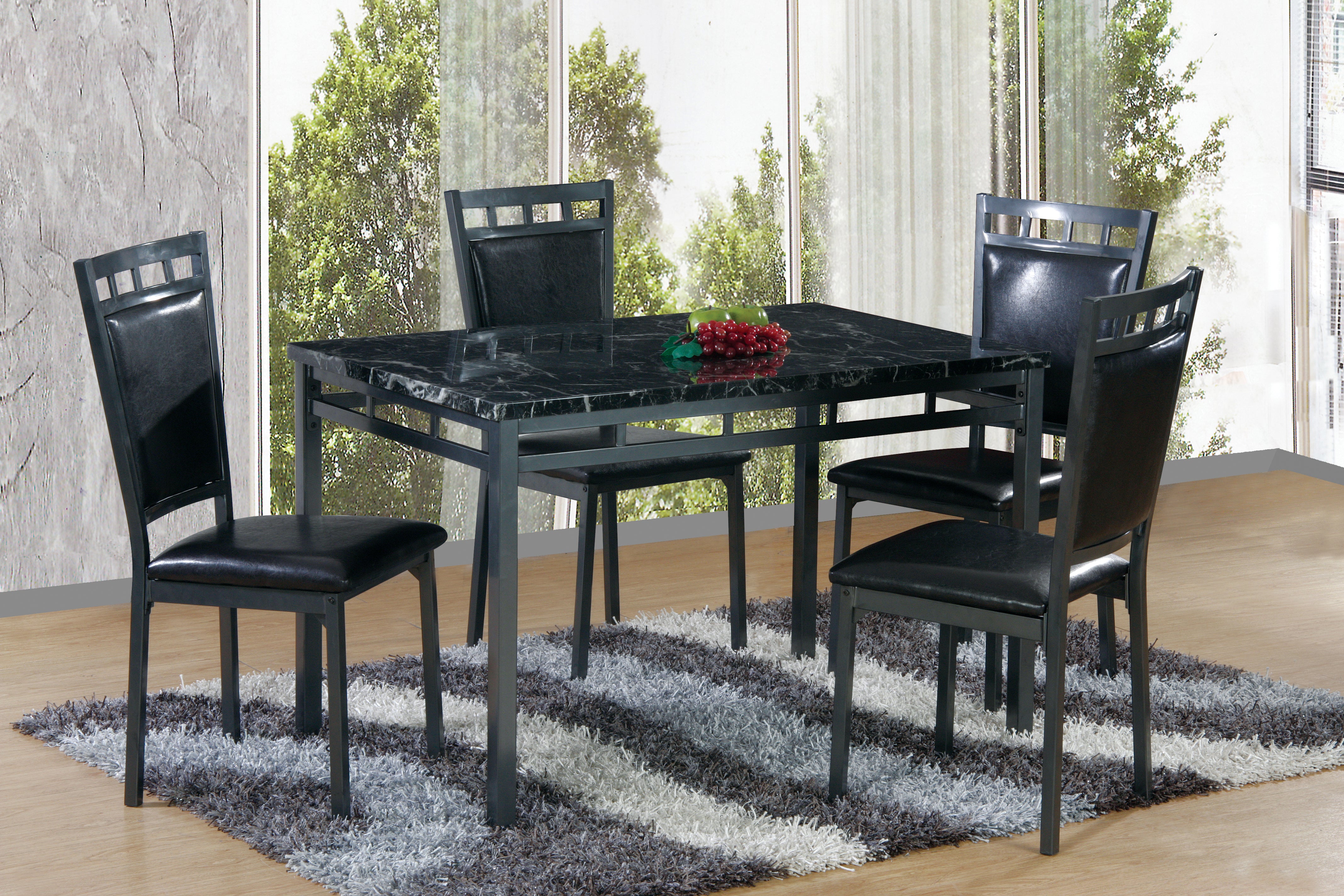 TABLE AND 4 X SIDE CHAIRS - D797-5 image